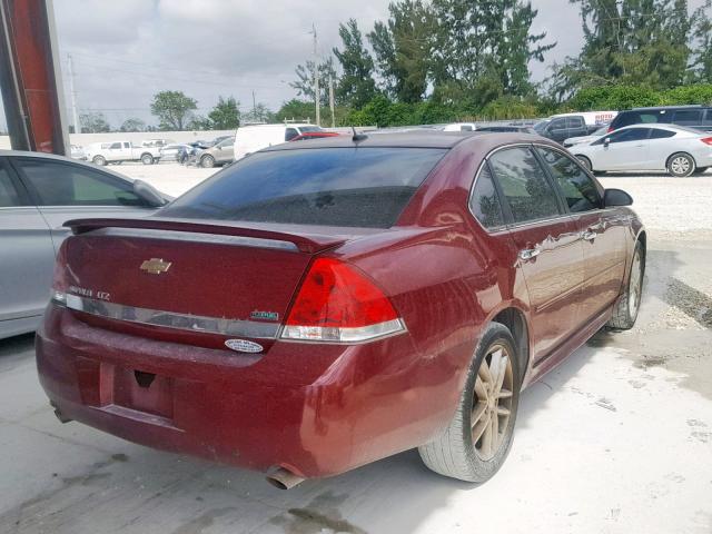 2G1WC5EM7A1183129 - 2010 CHEVROLET IMPALA LTZ BURGUNDY photo 4