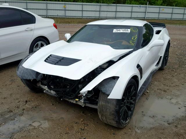 1G1YT2D67K5603501 - 2019 CHEVROLET CORVETTE Z WHITE photo 2