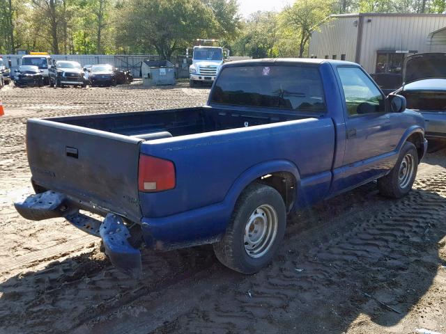 1GTCS14561K170257 - 2001 GMC SONOMA BLUE photo 4