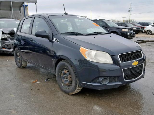 KL1TD66E09B606379 - 2009 CHEVROLET AVEO LS BLACK photo 1