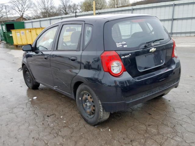 KL1TD66E09B606379 - 2009 CHEVROLET AVEO LS BLACK photo 3