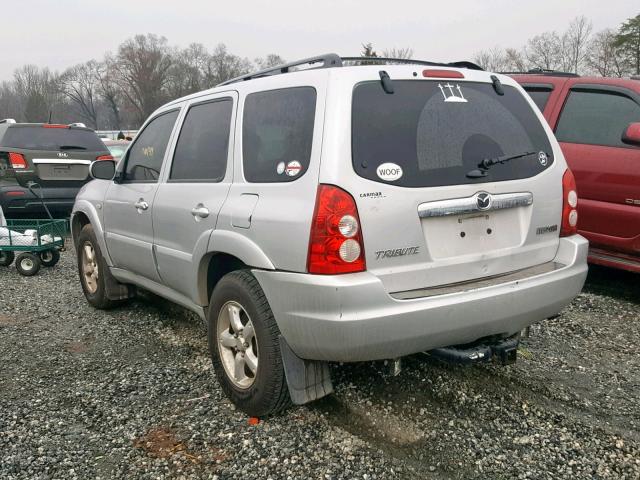 4F2YZ04106KM14078 - 2006 MAZDA TRIBUTE S SILVER photo 3