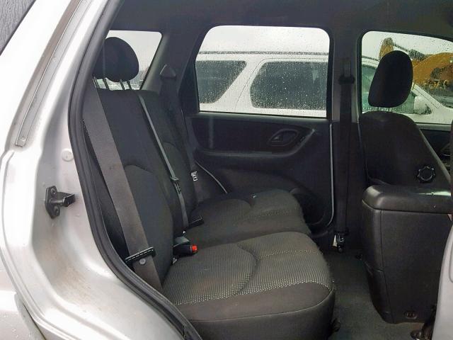 4F2YZ04106KM14078 - 2006 MAZDA TRIBUTE S SILVER photo 6