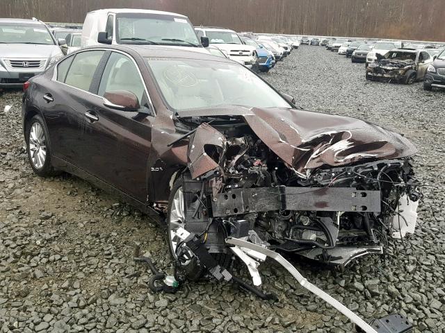 JN1EV7AR1KM555194 - 2019 INFINITI Q50 LUXE MAROON photo 1