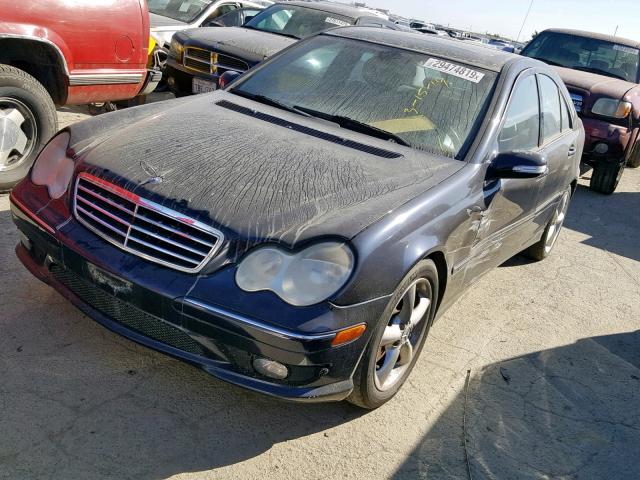 WDBRF40J55A741735 - 2005 MERCEDES-BENZ C 230K SPO BLUE photo 2