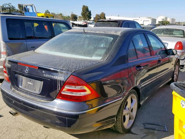 WDBRF40J55A741735 - 2005 MERCEDES-BENZ C 230K SPO BLUE photo 4