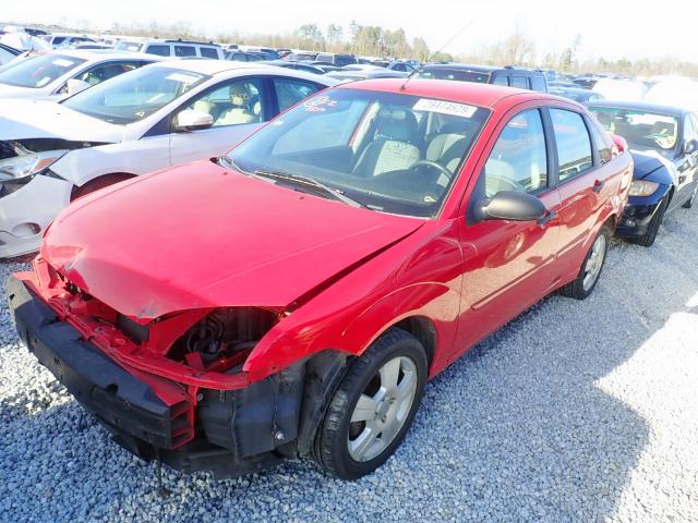 1FAFP34N76W253647 - 2006 FORD FOCUS ZX4 RED photo 2