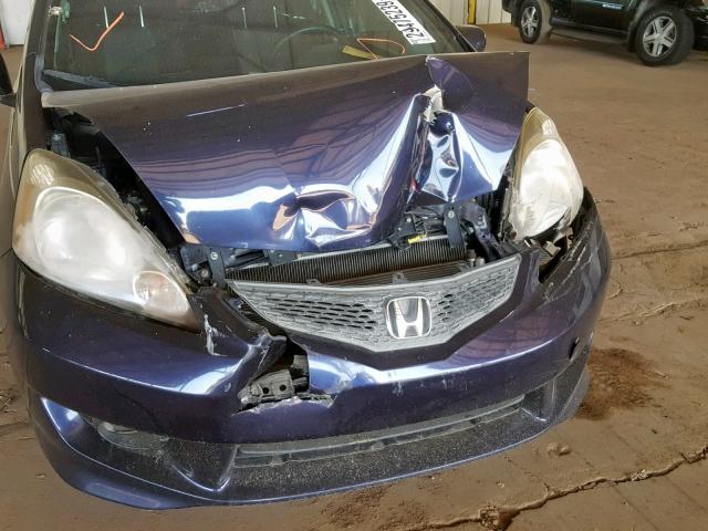 JHMGE87479S025663 - 2009 HONDA FIT SPORT BLUE photo 9