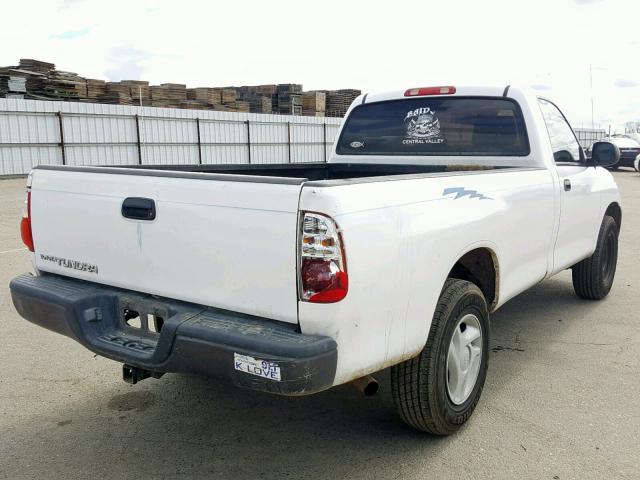 5TBJU32155S453138 - 2005 TOYOTA TUNDRA WHITE photo 4