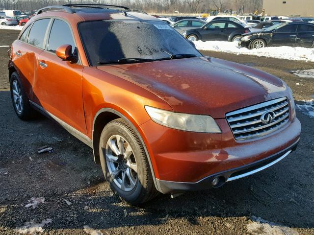 JNRAS08W77X208465 - 2007 INFINITI FX35 ORANGE photo 1