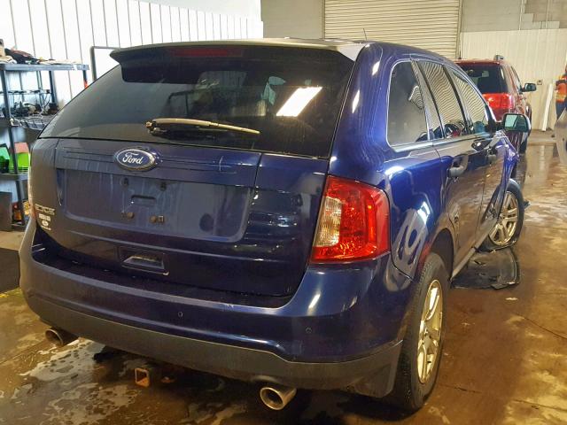 2FMDK3GC2BBB11255 - 2011 FORD EDGE SE BLUE photo 4