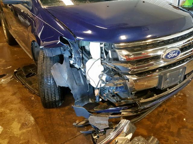 2FMDK3GC2BBB11255 - 2011 FORD EDGE SE BLUE photo 9