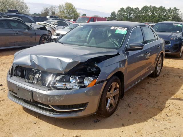 1VWAS7A34EC050208 - 2014 VOLKSWAGEN PASSAT S GRAY photo 2