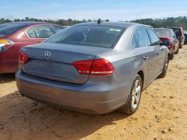 1VWAS7A34EC050208 - 2014 VOLKSWAGEN PASSAT S GRAY photo 4