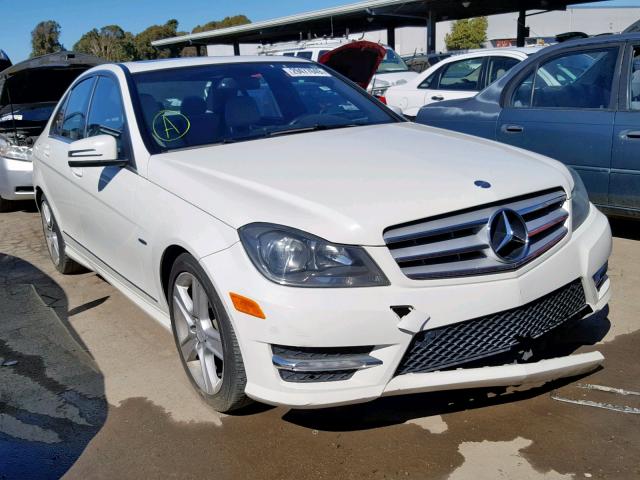 WDDGF4HB4CR221780 - 2012 MERCEDES-BENZ C 250 WHITE photo 1