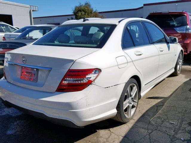 WDDGF4HB4CR221780 - 2012 MERCEDES-BENZ C 250 WHITE photo 4