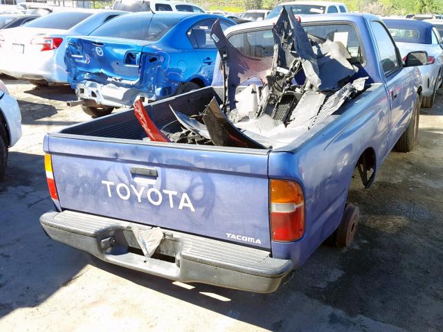 4TAUN41BXSZ052515 - 1995 TOYOTA TACOMA PURPLE photo 4