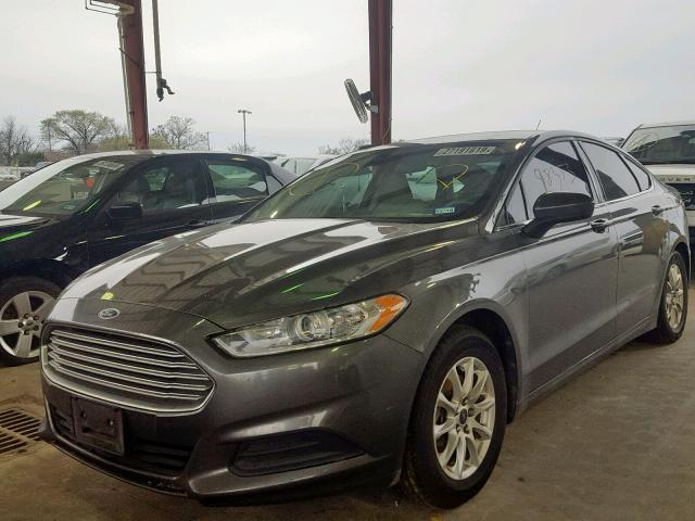 3FA6P0G76FR143798 - 2015 FORD FUSION S GRAY photo 2