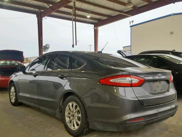 3FA6P0G76FR143798 - 2015 FORD FUSION S GRAY photo 3