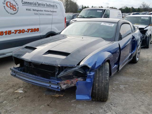 1ZVFT82H665201641 - 2006 FORD MUSTANG GT BLUE photo 2