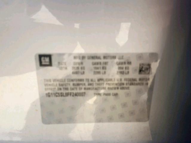 1G11C5SL8FF240007 - 2015 CHEVROLET MALIBU 1LT 银色 照片 10