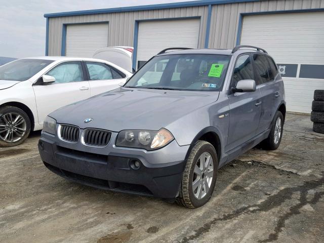 WBXPA73454WA77507 - 2004 BMW X3 2.5I SILVER photo 2