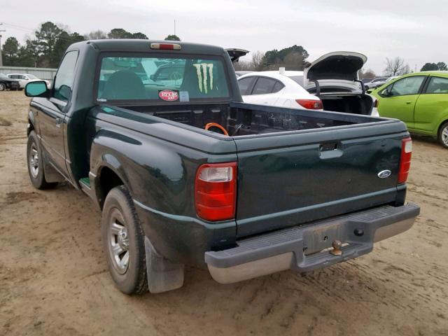 1FTYR10U92PA50004 - 2002 FORD RANGER GREEN photo 3