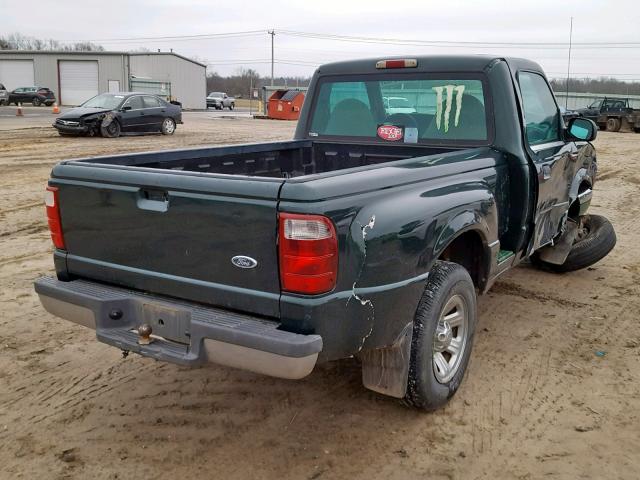 1FTYR10U92PA50004 - 2002 FORD RANGER GREEN photo 4