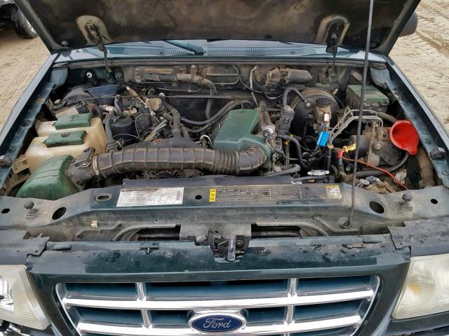 1FTYR10U92PA50004 - 2002 FORD RANGER GREEN photo 7