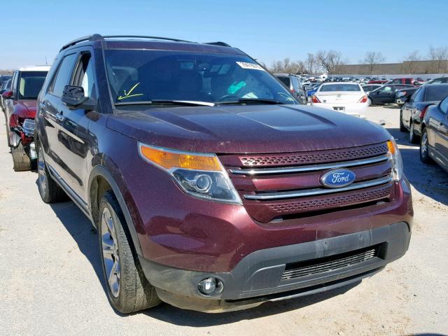 1FMHK8F85BGA72844 - 2011 FORD EXPLORER L BURGUNDY photo 1