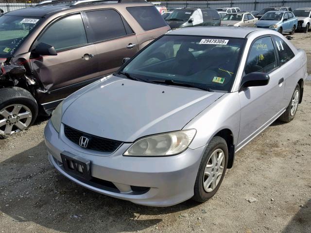 1HGEM22115L058198 - 2005 HONDA CIVIC DX V SILVER photo 2