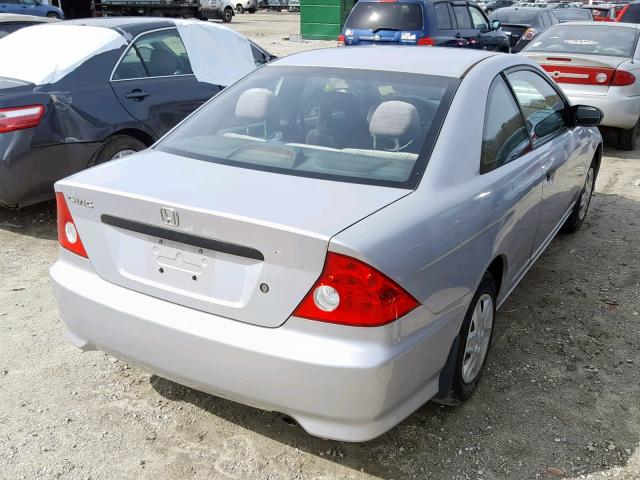 1HGEM22115L058198 - 2005 HONDA CIVIC DX V SILVER photo 4