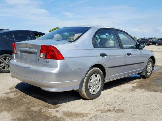 2HGES16355H561905 - 2005 HONDA CIVIC DX V SILVER photo 4