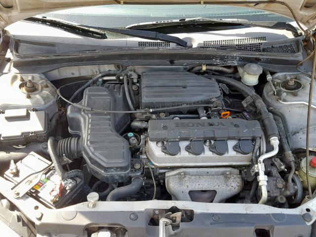 2HGES16355H561905 - 2005 HONDA CIVIC DX V SILVER photo 7