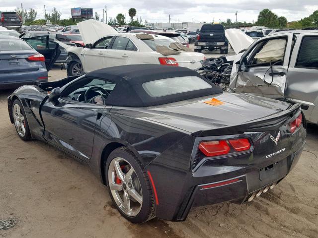 1G1YD3D78E5132457 - 2014 CHEVROLET CORVETTE S BLACK photo 3