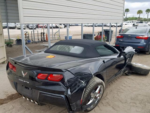 1G1YD3D78E5132457 - 2014 CHEVROLET CORVETTE S BLACK photo 4