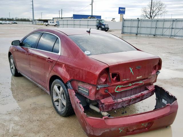 1G1ZJ57B58F239053 - 2008 CHEVROLET MALIBU 2LT BURGUNDY photo 3