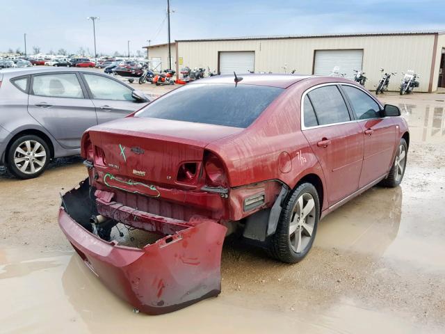 1G1ZJ57B58F239053 - 2008 CHEVROLET MALIBU 2LT BURGUNDY photo 4