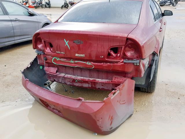 1G1ZJ57B58F239053 - 2008 CHEVROLET MALIBU 2LT BURGUNDY photo 9