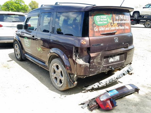 5J6YH18947L005953 - 2007 HONDA ELEMENT SC PURPLE photo 3