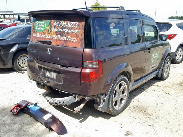 5J6YH18947L005953 - 2007 HONDA ELEMENT SC PURPLE photo 4