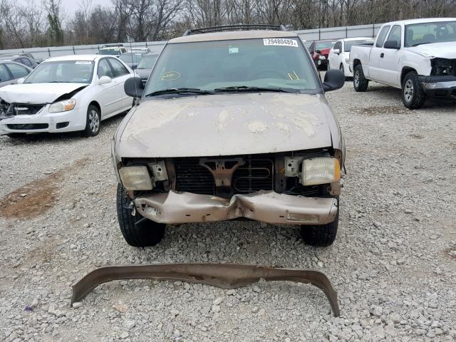 1GNCS13W1V2178242 - 1997 CHEVROLET BLAZER TAN photo 9