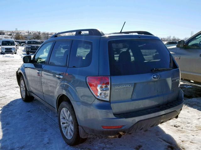 JF2SHADCXDH410616 - 2013 SUBARU FORESTER 2 BLUE photo 3