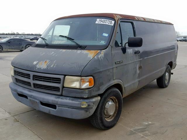 2B7HB21Y9RK107363 - 1994 DODGE RAM VAN B2 GRAY photo 2