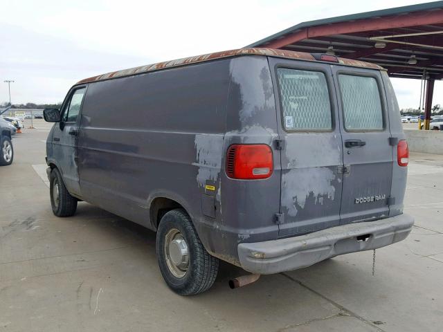 2B7HB21Y9RK107363 - 1994 DODGE RAM VAN B2 GRAY photo 3