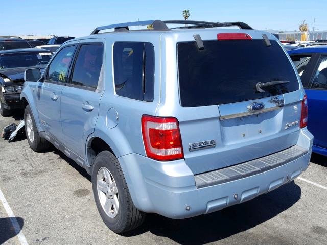 1FMCU49H08KE30270 - 2008 FORD ESCAPE HEV BLUE photo 3