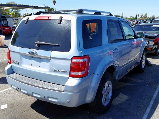 1FMCU49H08KE30270 - 2008 FORD ESCAPE HEV BLUE photo 4