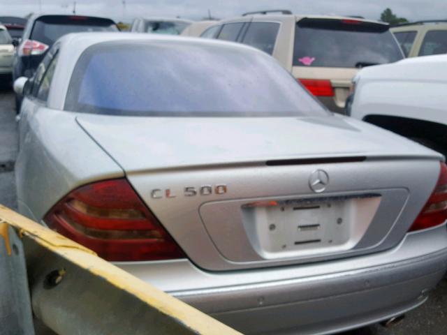 WDBPJ75JX2A029216 - 2002 MERCEDES-BENZ CL 500 SILVER photo 3