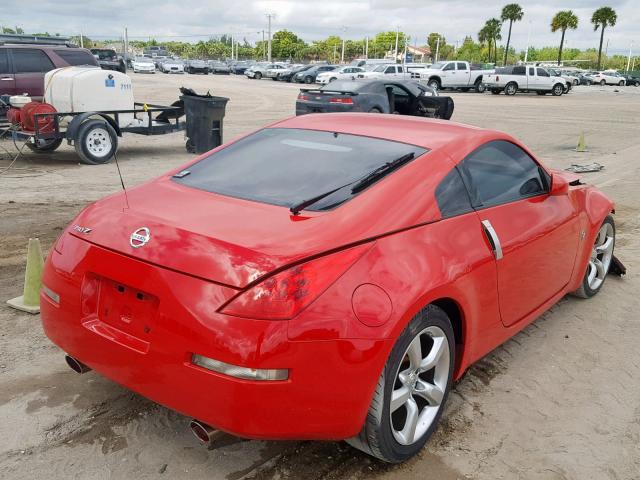 JN1BZ34E68M750967 - 2008 NISSAN 350Z COUPE RED photo 4