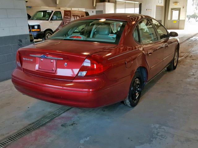 1FAFP55S6YA226035 - 2000 FORD TAURUS SES RED photo 4